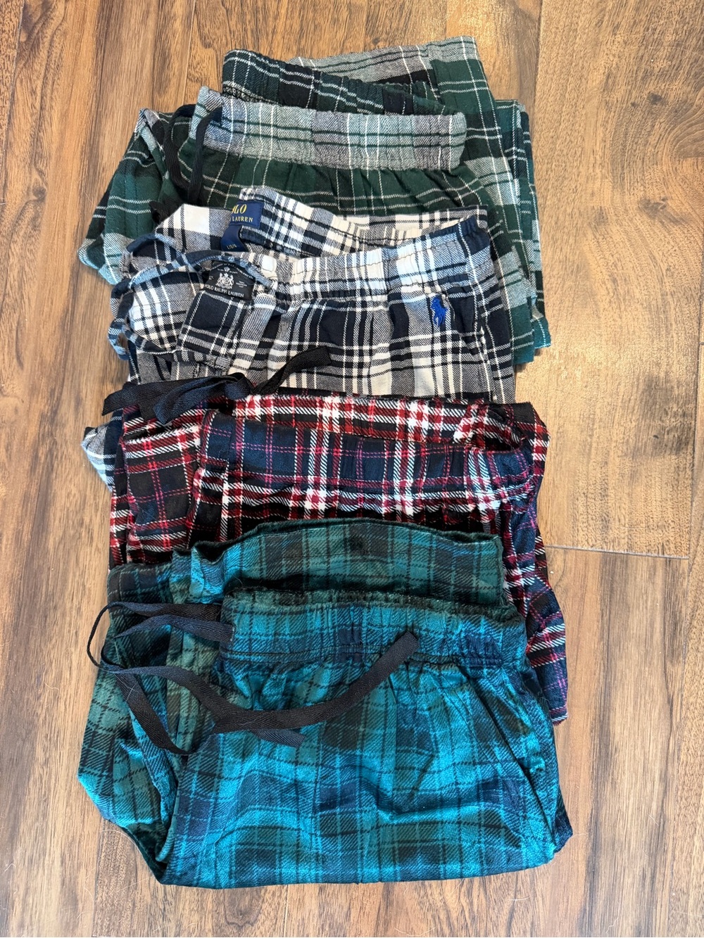 Men’s Plaid Lounge Pants - Set of 4